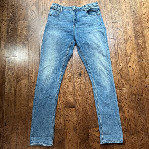 Anthropology Pilcro Jeans Womens Size 31T Slim Straight Distressed Silk Cuffed - Picture 2 of 14